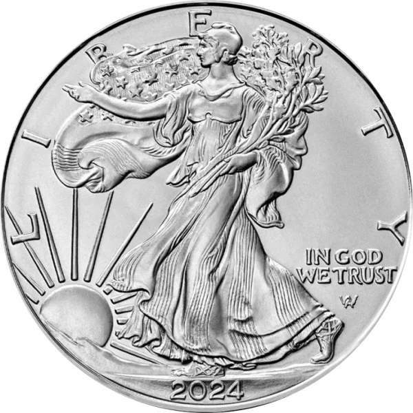 amerykanski-orzel-2024-1-uncja-srebra-rewers Srebrna moneta Amerykański Orzeł 1oz USA 2024 Ag 999 United States Mint