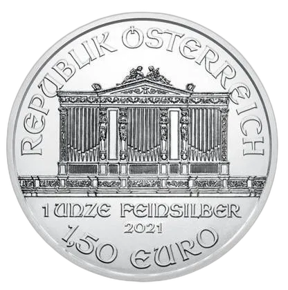 Austrian Mint: Wiener Philarmoniker/Wiedeński Filharmonik 1 uncja srebra 2021 - obrazek 2