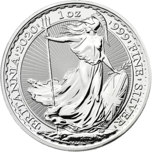 Srebrna Moneta Britannia 2020 1oz – srebrna moneta bulionowa Ag 999, The Royal Mint Wielka Brytania