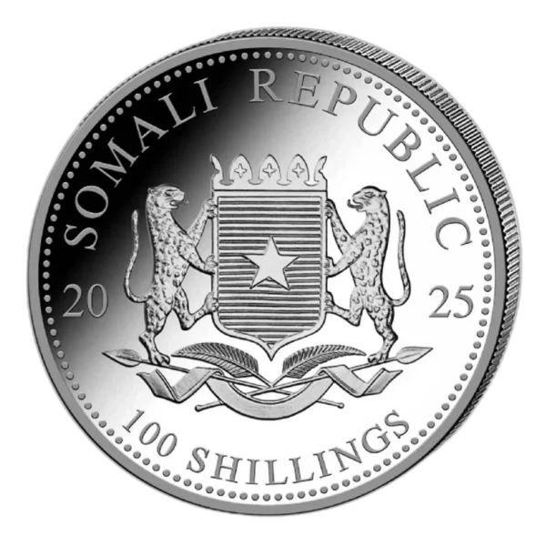 Słoń Somalijski 1 oz 2025 – Moneta Srebrna 9999 (1 uncja)