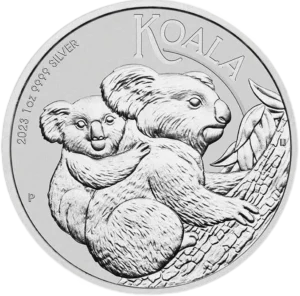 Srebrna moneta Koala 2023 Perth Mint Australia 1oz Ag 9999 Karol III