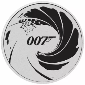Srebrna moneta James Bond 007 Logo Czarne 1 oz Australia 2022 Ag 9999