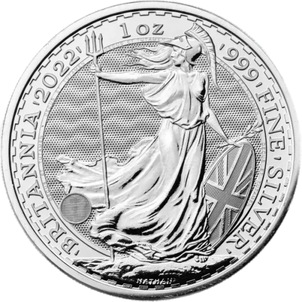 britannia-2022-1-uncja-srebra-rewers Srebrna moneta Silver Britannia 1 oz Wielka Brytania 2022 Ag 999