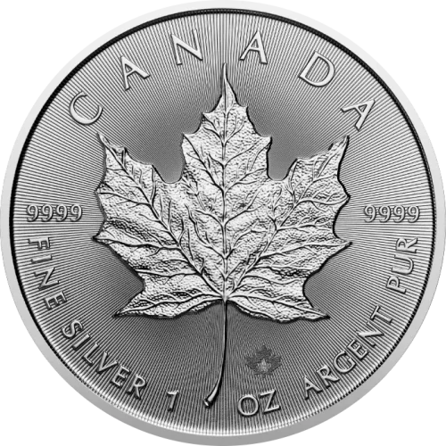 Kanadyjski-Lisc-Klonowy-1-uncja-Srebra-2025-rewers srebrna moneta Maple Leaf 2025 Kanada Royal Canadian Mint 1oz Ag 9999