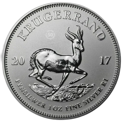 Srebrna Moneta Krugerrand 50 rocznica 1oz RPA 2017 | Ag 999