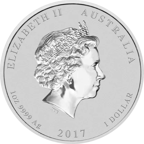 Srebrna Moneta Lunar II Rok Koguta 1 oz Australia 2017 | Ag 9999 - obrazek 2