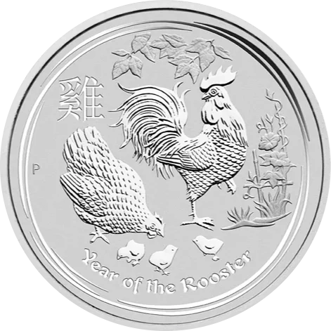 Srebrna Moneta Lunar II Rok Koguta 1 oz Australia 2017 | Ag 9999