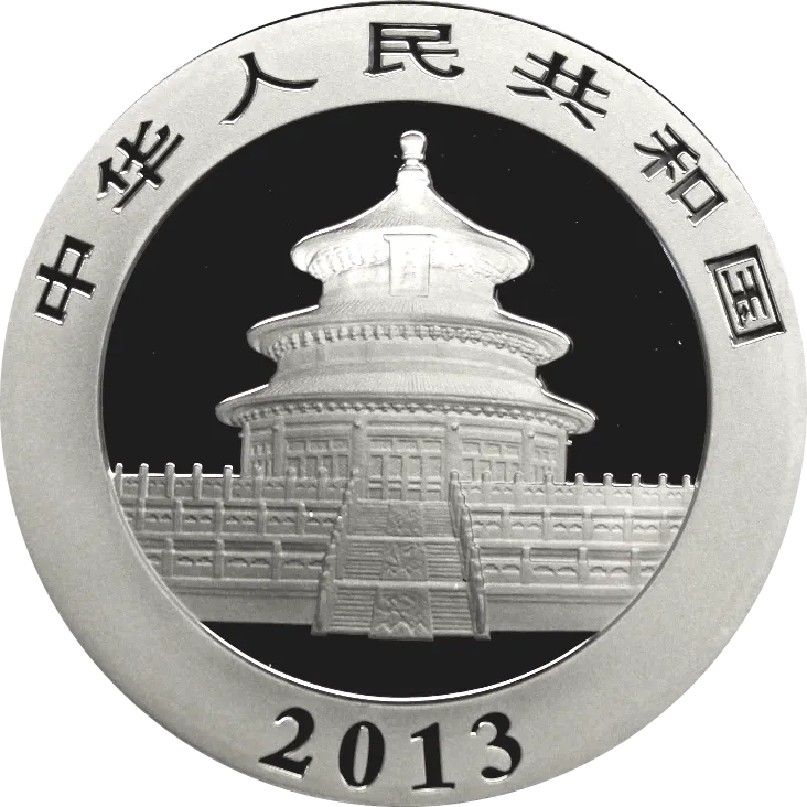 Chińska Panda 1 uncja srebra 2013 - obrazek 2