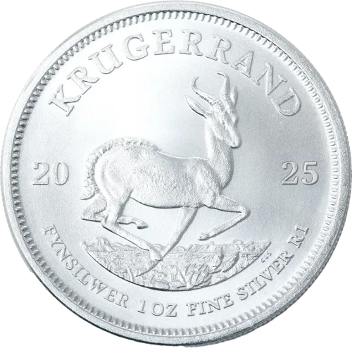 1-oz-krugerrand-silver-coin-2025-front Srebrny Krugerrand RPA 2025 1oz – srebrna moneta lokacyjna Ag 999, The South African Mint
