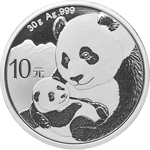 Chinska-Panda-30-g-Srebra-2019-rewers Srebrna moneta Panda 2019 Chińska 30g Chiny Ag 999