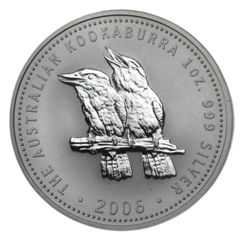 kookaburra-1oz-srebra-2006-rewers The Perth Mint: Kookaburra 1 uncja srebra 2006 (rysy)