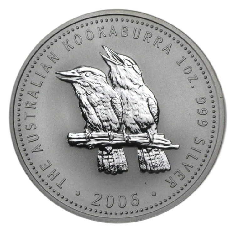 The Perth Mint: Kookaburra 1 uncja srebra 2006 (rysy)
