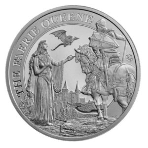 Srebrna moneta Una Redcrosse Faerie Queene 1oz St Helena 2023 Ag 999 Elżbieta II Jody Clark