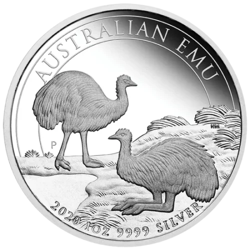 Srebrna Moneta Australijski Emu Proof 1 oz Australia 2020 | Ag 9999