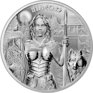 Srebrna Moneta Valkyries Hildegard 1oz Germania Mint 2022 | Ag 999