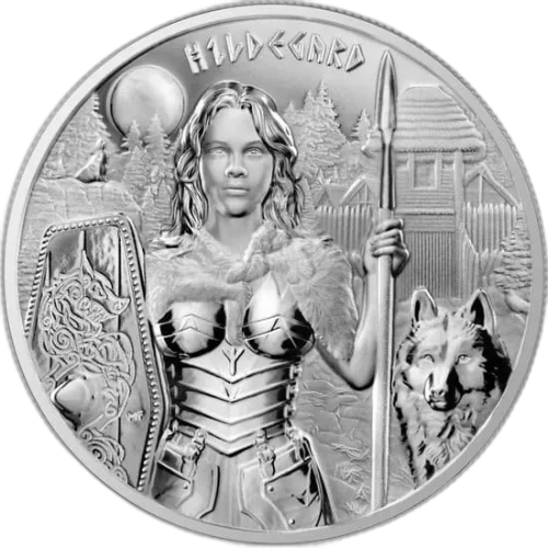 Srebrna Moneta Valkyries Hildegard 1oz Germania Mint 2022 | Ag 999
