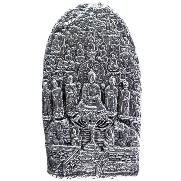 Sztabka Srebrna 2 oz South Korea Gichukmyeong Amitabha Buddha Statue 2022 | Ag 999
