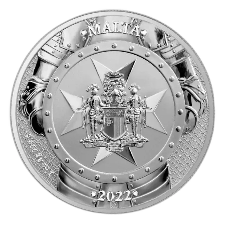Srebrna Moneta Knights of the Past Germania Mint 1oz Malta 2022 | Ag 9999 - obrazek 2