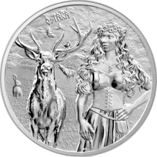 valkyries_ostara_1oz_silver_2023_rewers Germania Mint: Valkyries Ostara 1 uncja srebra 2023