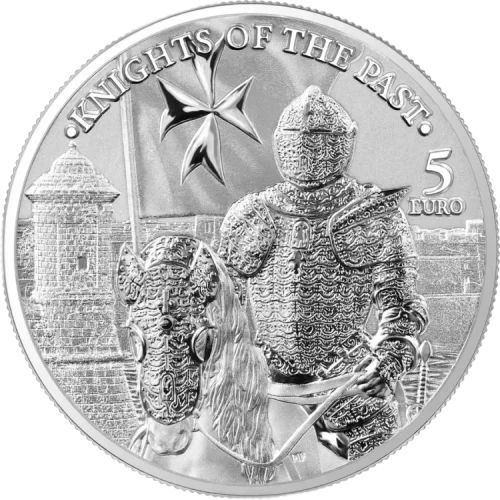 srebrna moneta Malta 2023 Knights of the Past Germania Mint 1oz Ag 9999 finałowa edycja