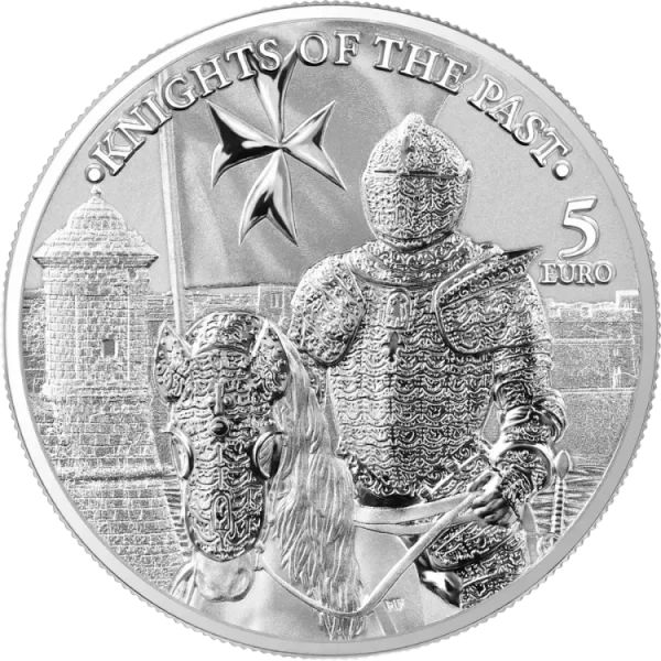 srebrna moneta Malta 2023 Knights of the Past Germania Mint 1oz Ag 9999 finałowa edycja