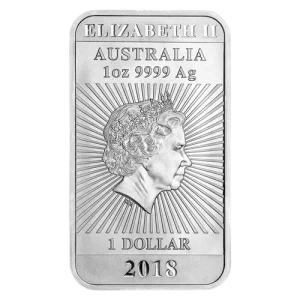 Perth Mint: Rectangular Dragon 1 uncja srebra 2018
