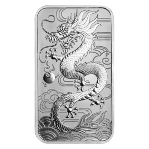 Perth Mint: Rectangular Dragon 1 uncja srebra 2018
