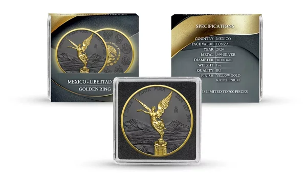 1-uncja-Mexican-Libertad-Golden-Ring-2024-Srebrna-moneta Mexican Libertad: Golden Ring Kolor 1 uncja srebra 2024