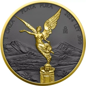 1-uncja-Mexican-Libertad-Golden-Ring-2024-Srebrna-moneta-AWERS Mexican Libertad: Golden Ring Kolor 1 uncja srebra 2024