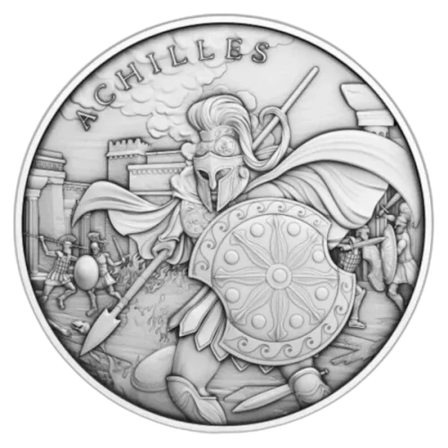 Srebrna Moneta Legendary Warriors Achilles 1 oz USA 2023 | Ag 999