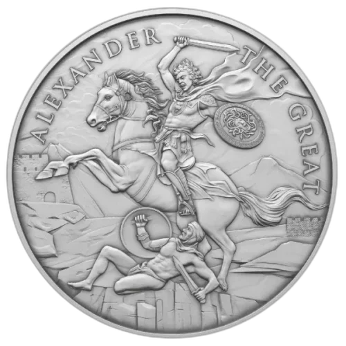 Srebrna Moneta Legendary Warriors Alexander The Great 1 oz USA 2023 | Ag 999