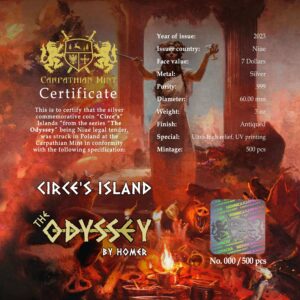 Carpathian Mint: Odyssey-Circes Island 3 uncje srebra 2023 - obrazek 4