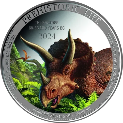 Congo: Prehistoric Life II – Triceratops kolor 1 uncja Srebra 2024