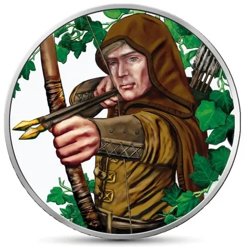 825 Rocznica Mennicy Austriackiej - Robin Hood Kolor 1 uncja srebra 2019