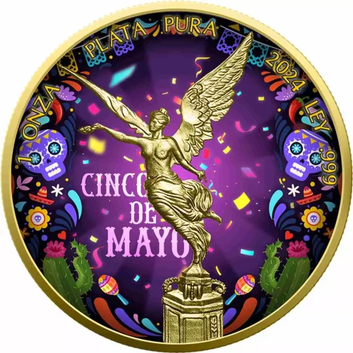 Mexican Libertad: Cinco de Mayo Kolor 1 uncja srebra 2024
