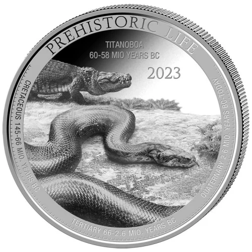 Congo: Prehistoric Life Titanoboa 1 uncja srebra 2023