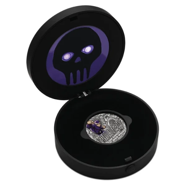 Perth Mint: The Phantom Antiqued Coin kolor 2 uncje Srebra 2023