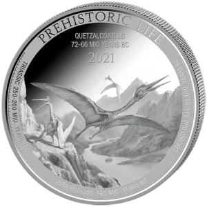 Congo: Prehistoric Life Quetzalcoatlus 1 uncja srebra 2021