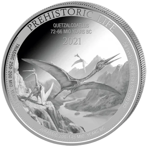 Congo: Prehistoric Life Quetzalcoatlus 1 uncja srebra 2021