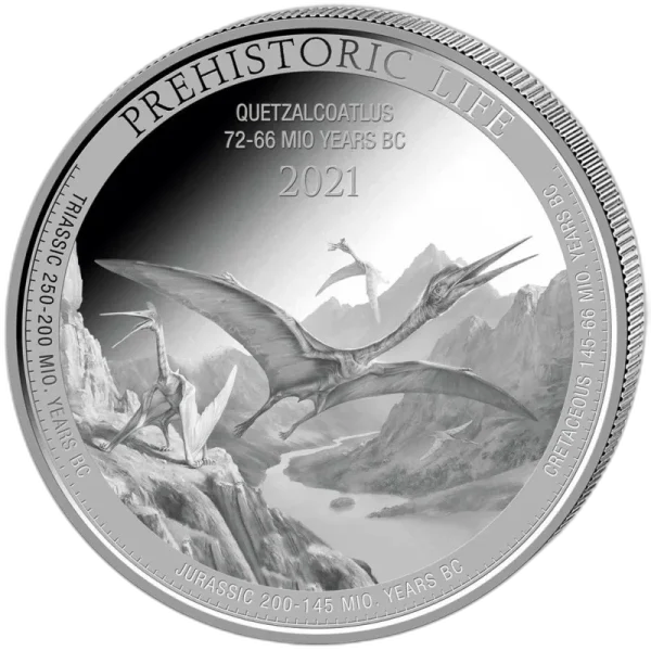 Congo: Prehistoric Life Quetzalcoatlus 1 uncja srebra 2021