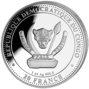 prehistoric-life-stegosaurus-1-oz-2023-awers Congo: Prehistoric Life Stegosaurus 1 uncja srebra 2023