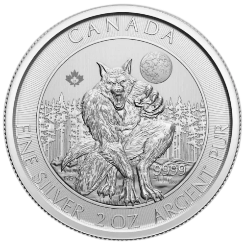 Srebrna Moneta Wilkołak Creatures of the North 2 oz Kanada 2021 | Ag 9999