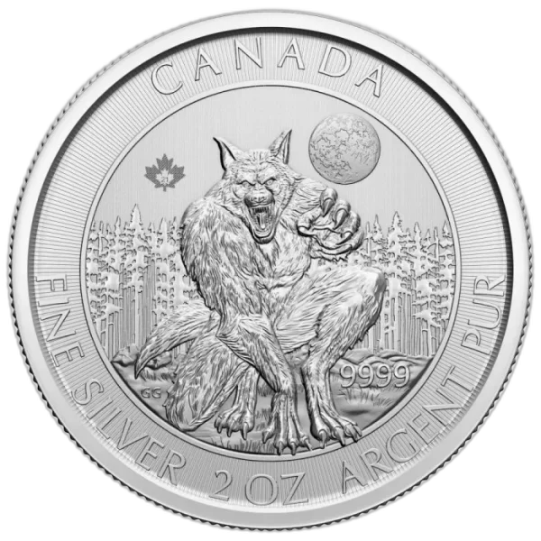 Srebrna Moneta Wilkołak Creatures of the North 2 oz Kanada 2021 | Ag 9999