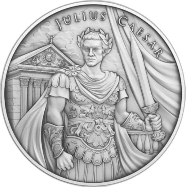 Srebrna Moneta Legendary Warriors Julius Caesar 1 oz USA 2023 | Ag 999