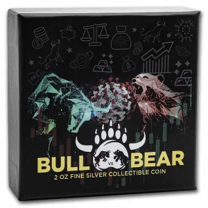 Bull vs Bear “Pandemic” 2 oz 2021 Chad – Moneta Srebrna 999 (2 uncje)