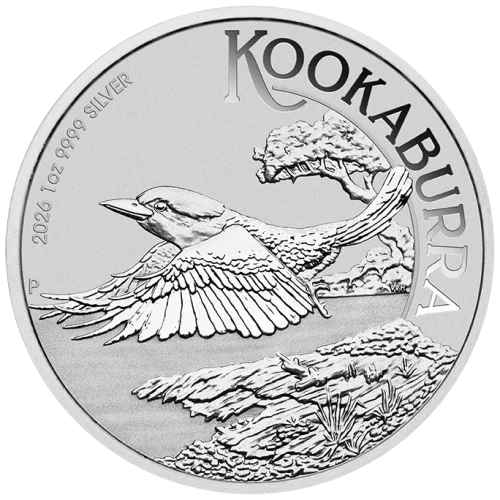 Kookaburra-1-uncja-Srebra-2026-front Srebrna moneta Kookaburra 1 oz Perth Mint Australia 2026 Ag 9999