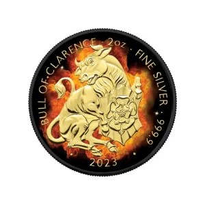 Bull of Clarence “Burning” 2 oz – Moneta Srebrna 9999 (2 uncje)
