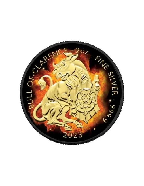 Bull of Clarence “Burning” 2 oz – Moneta Srebrna 9999 (2 uncje)