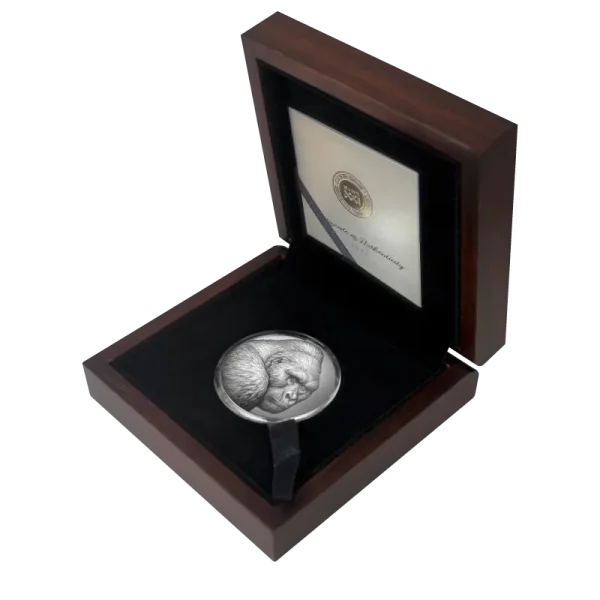 Mountain Gorilla 2 oz 2021 Cameroon – Moneta Srebrna 999 (2 uncje)