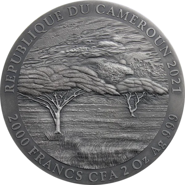 Mountain Gorilla 2 oz 2021 Cameroon – Moneta Srebrna 999 (2 uncje)
